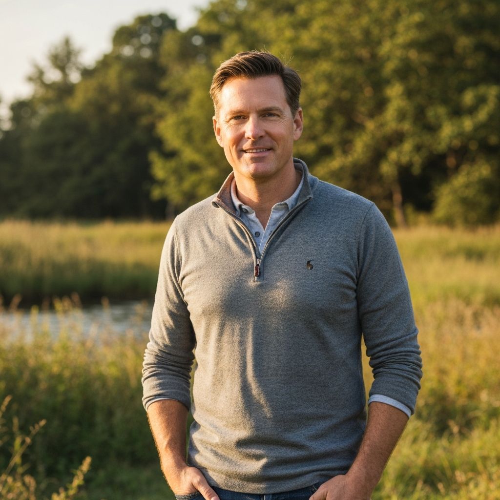 Man displaying healthy vitality and well-being